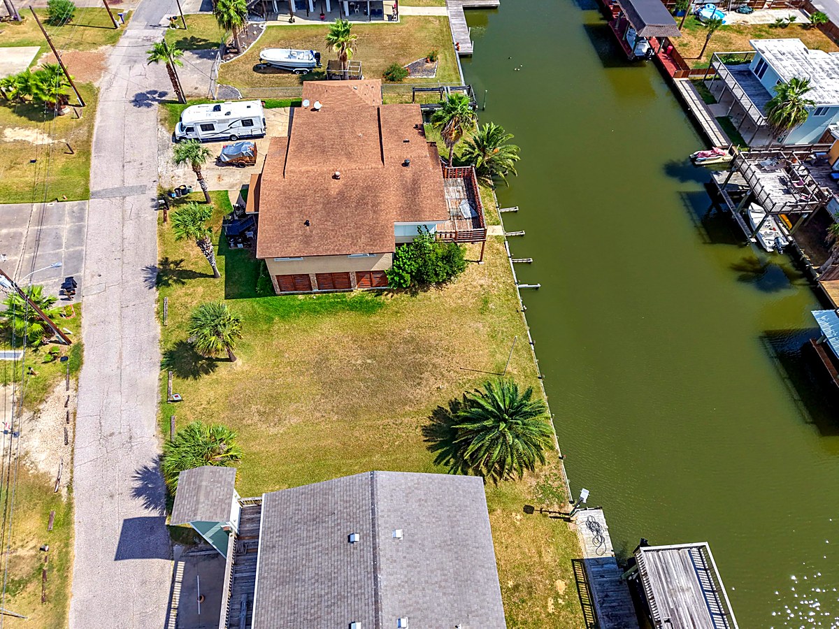 Canal lot, untouched aerial